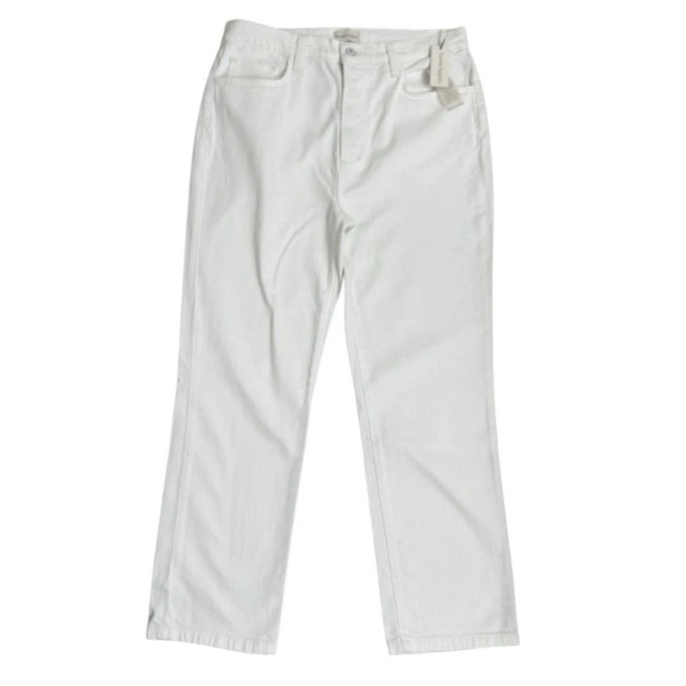 NEW Favorite Daughter Jeans Womens 31  The Vivi Ankle White High Rise Straight